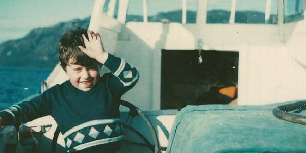 Ron aboard the boat named Starlet